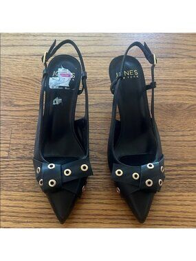 Jones New York Black Slingback Heels Size 7.5